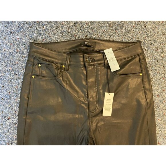 NWT Ann Taylor Skinny Curvy Fit Modal Polyester Black Size 8 Petite New - Picture 2 of 5